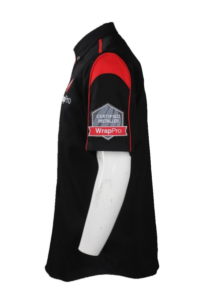 DS067 tailor-made team shirt  group customized team shirt  suitcase packaging company  flight emblem  team shirt manufacturer side view